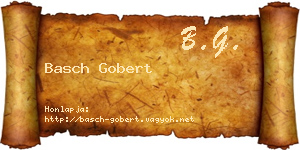 Basch Gobert névjegykártya